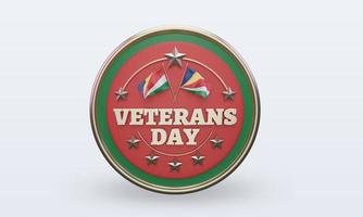 3d Veterans day Seychelles rendering front view photo