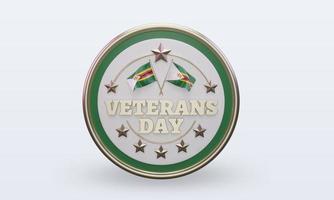 3d Veterans day Zimbabwe rendering front view photo