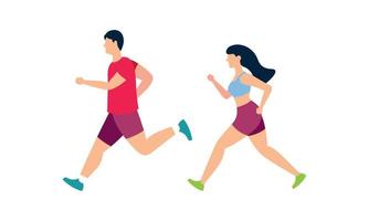 un grupo de atletas corriendo. maratón, competencia, a campo traviesa, deportistas, atletas, corredores vector
