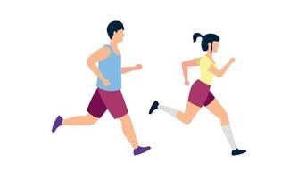 un grupo de atletas corriendo. maratón, competencia, a campo traviesa, deportistas, atletas, corredores vector
