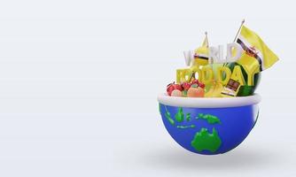 3d World Food Day Brunei Darussalam rendering right view photo