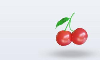 3d Fruits Cherry rendering right view photo