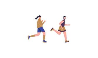 A group of athletes running. Marathon, competition, cross-country, sportsmen, athletes, runners vector