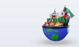 3d día mundial de la alimentación kuwait renderizado vista derecha foto