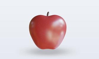 3d Fruits Apple rendering front view photo