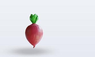 3d Vegetable Beetroot rendering left view photo