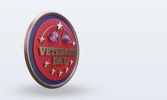 3d día de los veteranos reino unido renderizado vista izquierda foto