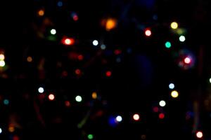 Blurred Christmas Tree Decorations photo