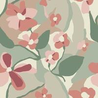 Vector flower layers illustration seamless repeat pattern