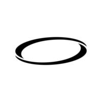 abstract shape oval swoosh icon logo design vector. vector