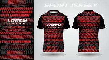 black red shirt sport jersey design vector