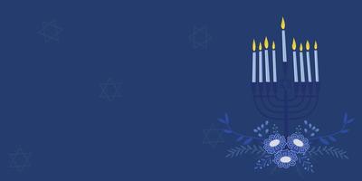 plantilla de banner de hanukkah vector