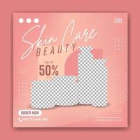 Product Skincare social media post banner design vector