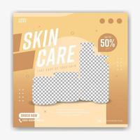 Product Skincare social media post banner design vector