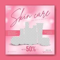 Product Skincare social media post banner design vector