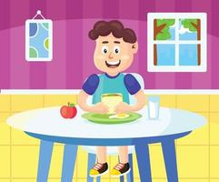 Kid Activity Morning Routine vector