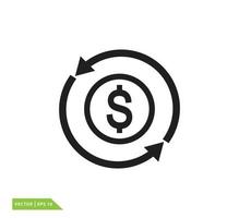 Money dollar icon vector design template