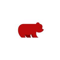 Brown grizzly bear logo icon animal clean simple rounded symbol vector