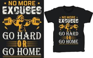 Exclusive Gym t-shirt vector design template.