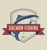 insignia de pesca, etiqueta, emblema, logotipo, pegatina vector
