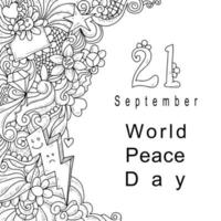 world peace day, 21 september. vector illustration.