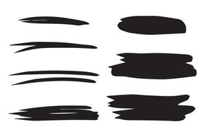 Black Distress Brushes. underline, Splash Banner. vector illustration.