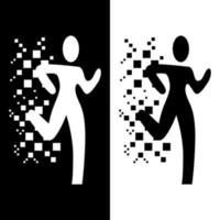 diseño de logotipo moderno corriendo humano vector