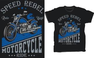 Exclusive Motorcycle T-Shirt Vector design template.