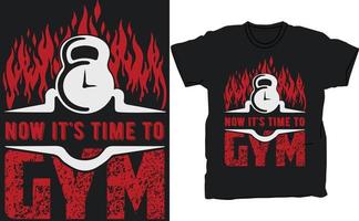 Exclusive Gym t-shirt vector design template.