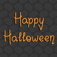 Happy Halloween Lettering For Celebration Decoration Design Vector Illustration In Flat Style