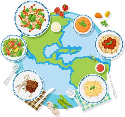 Food Around The World Vector Art, Icons, and Graphics for Free Download