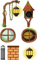 Garden objects and elements vector