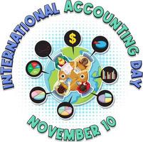 International Accounting Day Logo Design vector