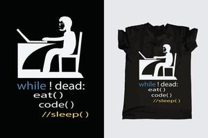 Computer programmer typography t-shirt vector