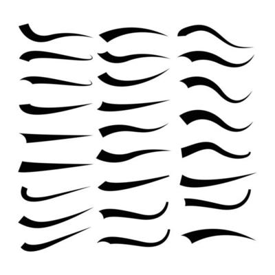 Text tail Swoosh calligraphy font style