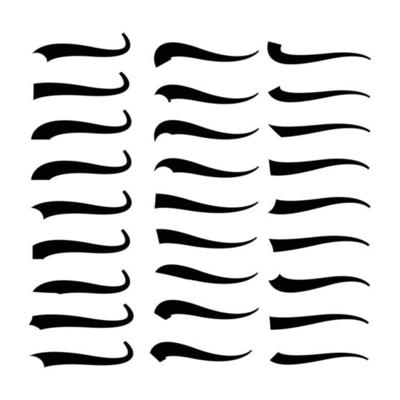 Text tail Swoosh calligraphy font style