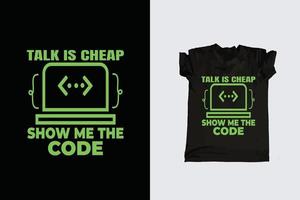 Computer programmer typography t-shirt vector