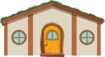 Hobbit house isolated on white background vector