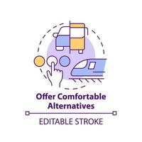 Offer comfortable alternatives concept icon. Building mobility service abstract idea thin line illustration. Isolated outline drawing. Editable stroke. vector