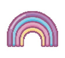 rainbow pixel art vector
