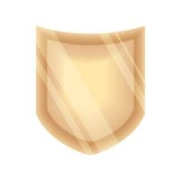 icono de escudo de brillo dorado vector