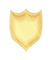 gold bright shield icon vector