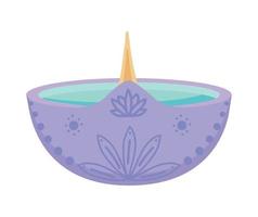 diya lámpara diwali vector