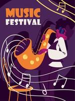 music festival poster, design vector