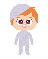 boy mummy halloween vector