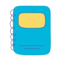 school notepad icon vector