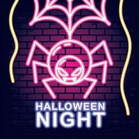 halloween night neon vector