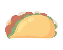 taco de comida rápida vector