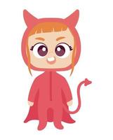 girl devil halloween vector