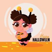 happy halloween card vector